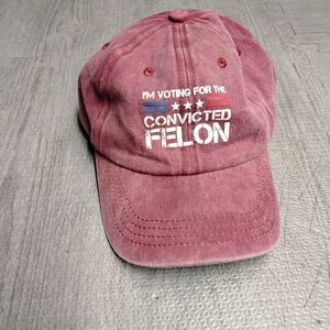 Maroon Graphic Baseball Cap